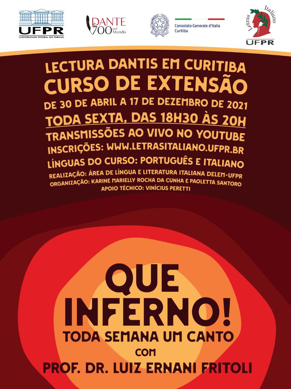 Que inferno!” Leituras sobre Dante Alighieri toda sexta-feira, até  dezembro, na UFPR - Insieme