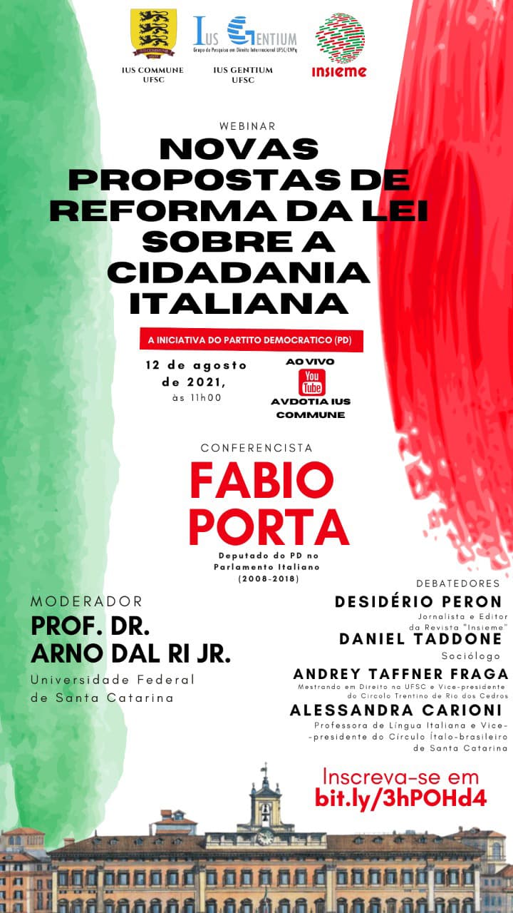 Cidadania italiana: UFSC entra no debate com a promoção de três webinares.  O primeiro será quinta-feira - Insieme